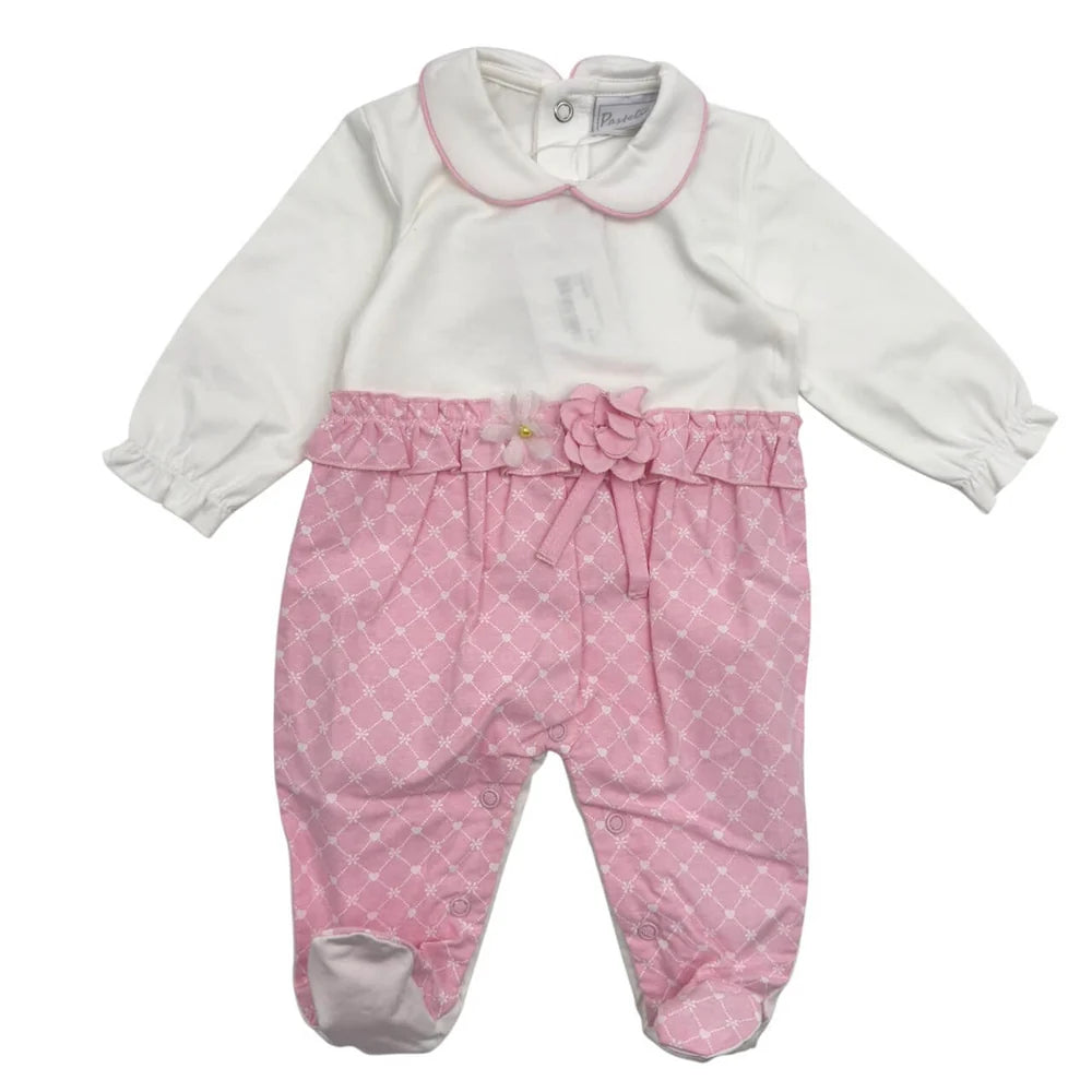 Pastello Chic Tutina in Cotone Bielastica Da Corredino
