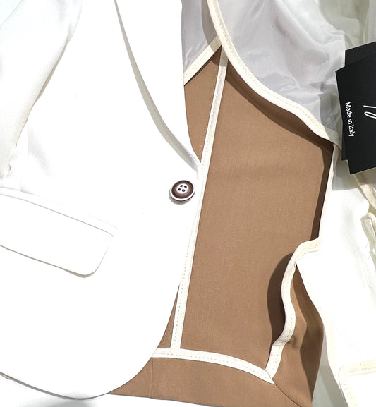 Roy Ayers Giacca Bambino Panna Retro Tabacco