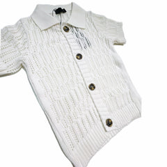 Cardigan in Filo Traforato Ragazzo