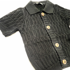 Cardigan in Filo Traforato Ragazzo