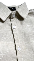 Pierre Cardin Camicia in Lino  per Neonato Collo Italiano