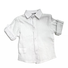 Pierre Cardin Camicia in Lino  per Neonato Collo Italiano