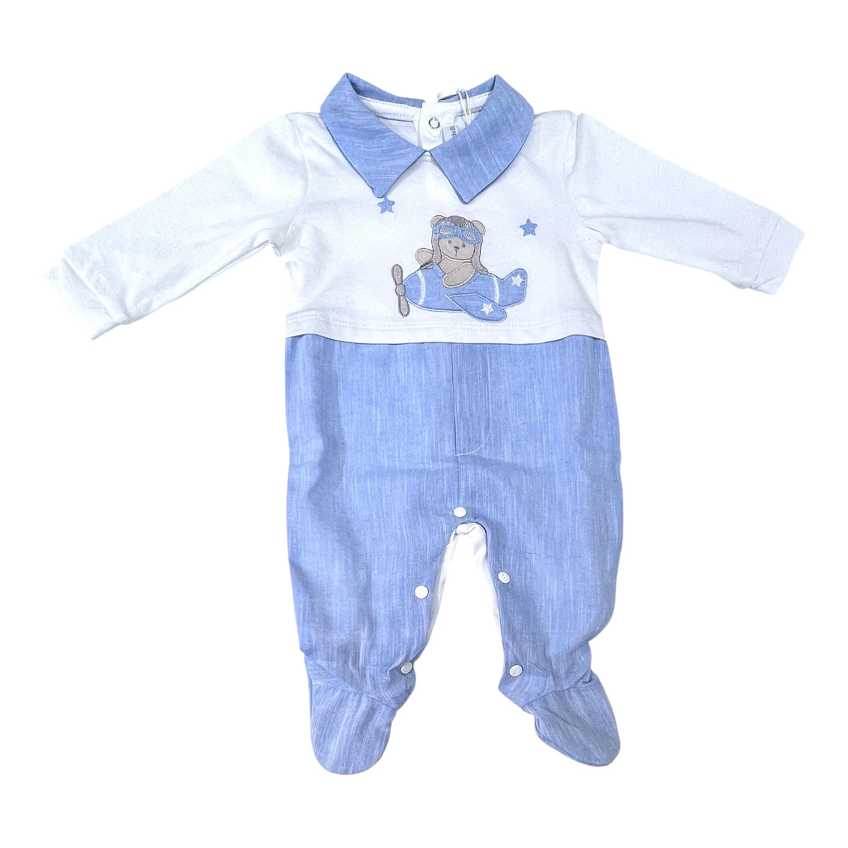 Nazareno Gabrielli Tutina in Cotone Da Corredino Maschietto