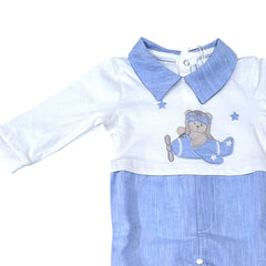 Nazareno Gabrielli Tutina in Cotone Da Corredino Maschietto