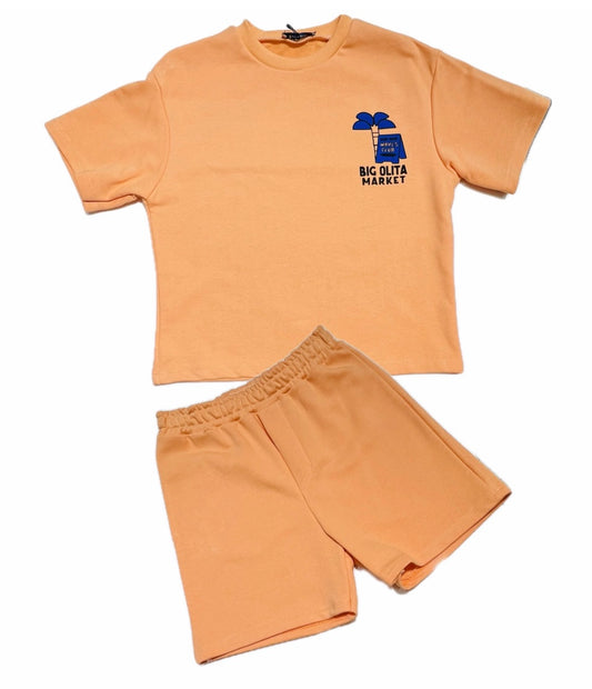 MRL Completo Ragazzo Felpa Cotone Mezza Manica con Bermuda