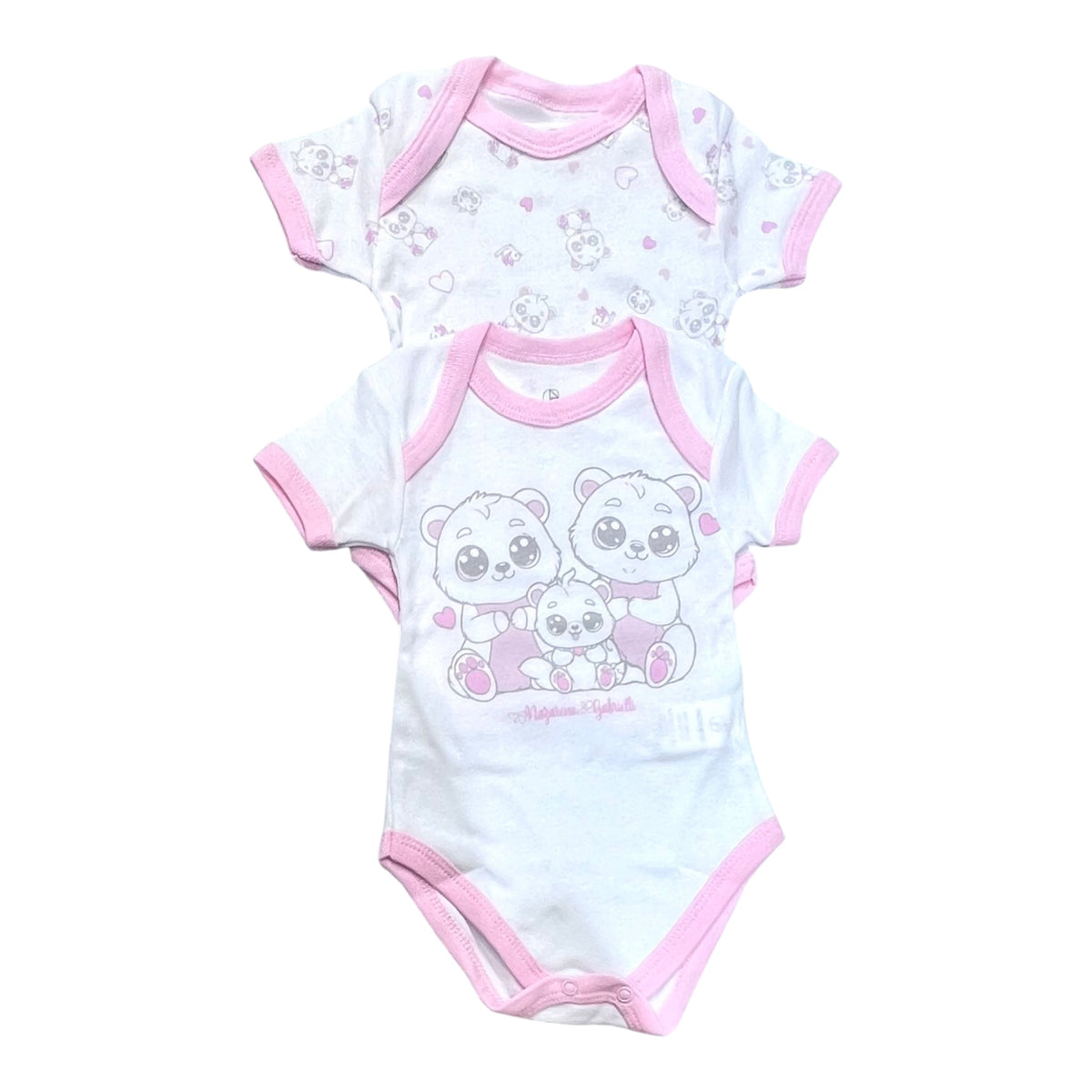 Nazareno Gabrielli Bi-Pack Due Body Intimi 100% Cotone Mezza Manica Da Neonata