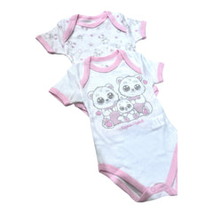 Nazareno Gabrielli Bi-Pack Due Body Intimi 100% Cotone Mezza Manica Da Neonata