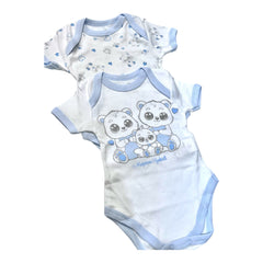 Nazareno Gabrielli Bi-Pack Due Body Intimi 100% Cotone Mezza Manica Da Neonato