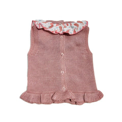 Completo Neonata Giro Manica in Filo con Coulotte