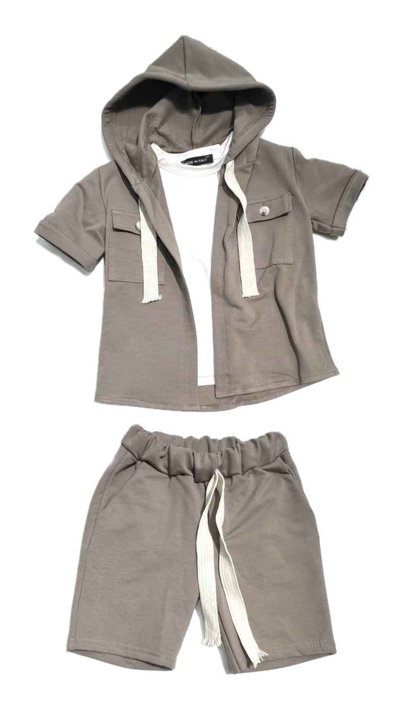 Completo Bambino Tre Pezzi in Cotone