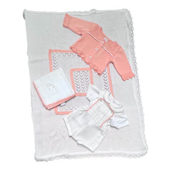 Pappa e Latte Completo Nascita Polo e Salopette in Filo da Neonata