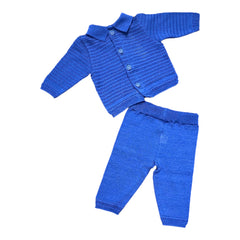 Pappa e Latte Set Nascita in Filo Completo Due Pezzi Scialle Golfino Cappellino e Scarpine