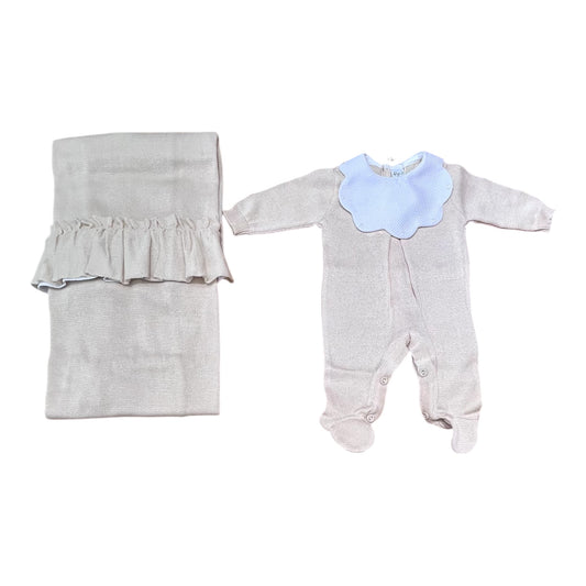Pappa e Latte Scialle in Filo Beige