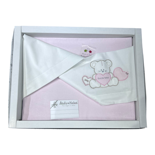 Andy e Helen Coordinato Lenzuola Per Culla Evolutiva Rotonda Sopra Sotto e 100% Cotone