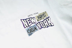 T-Shirt NYC da Bambini con Stampa Avanti e Retro 95% Cotone 5 % Elastan