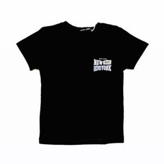 T-Shirt NYC da Bambini con Stampa Avanti e Retro 95% Cotone 5 % Elastan