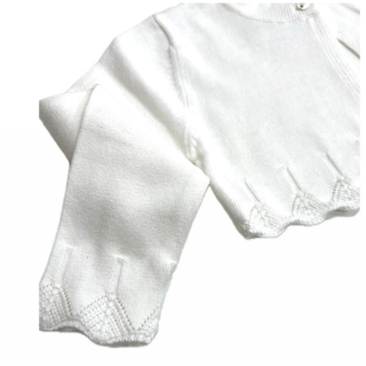 Coprispalle Bambina in Filo con Dettagli traforati 100% Cotone