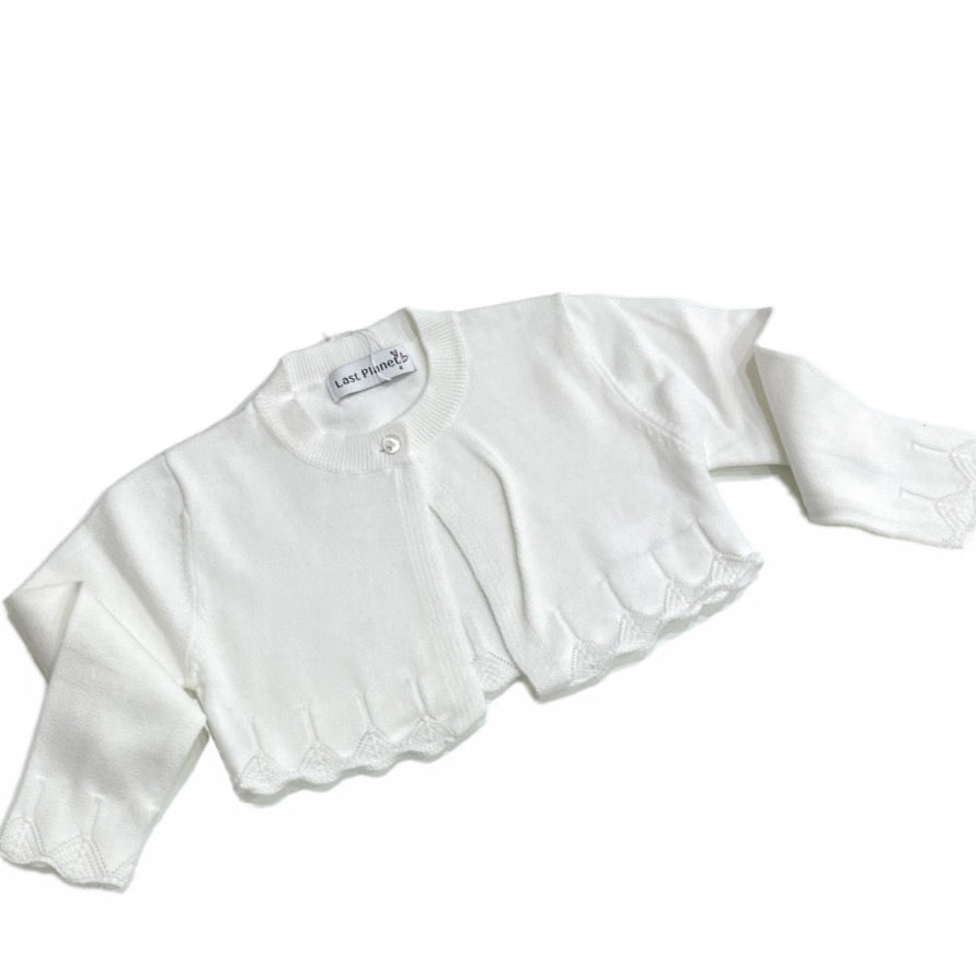 Coprispalle Bambina in Filo con Dettagli traforati 100% Cotone