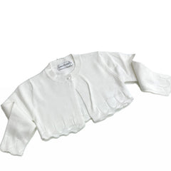 Coprispalle Bambina in Filo con Dettagli traforati 100% Cotone