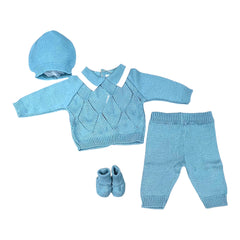 Pappa e Latte Completo in Filo Nascita Color Ottanio