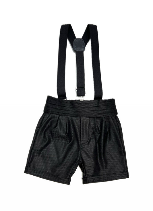 Bermuda Bambino Classic con Fascia Smoking e Bretelle