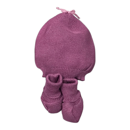 Pappa e Latte Cappellino e Scarpine in Filo Nascita