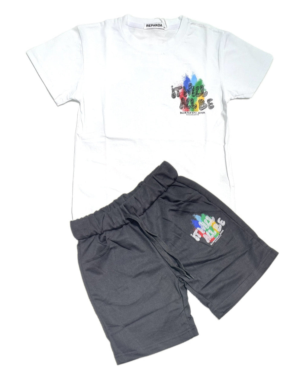 Completo Bambino T-Shirt e Bermuda 100% Cotone