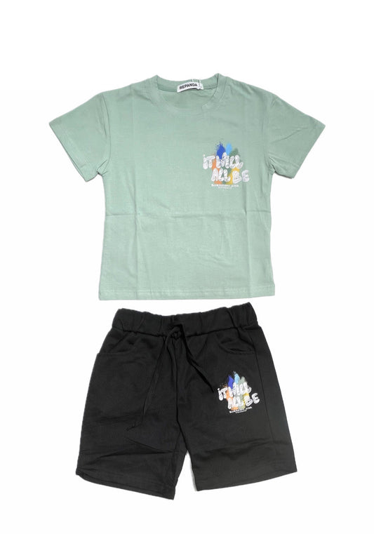 Completo Bambino T-Shirt e Bermuda 100% Cotone
