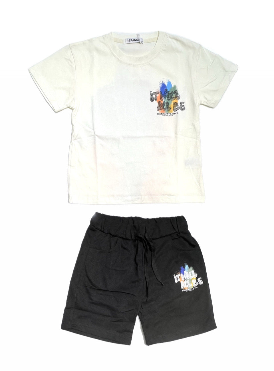 Completo Bambino T-Shirt e Bermuda 100% Cotone