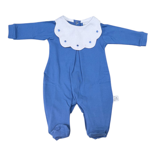 Pappa & Latte Tutina Nuvola Pois Cotone in Jersey Personalizzabile