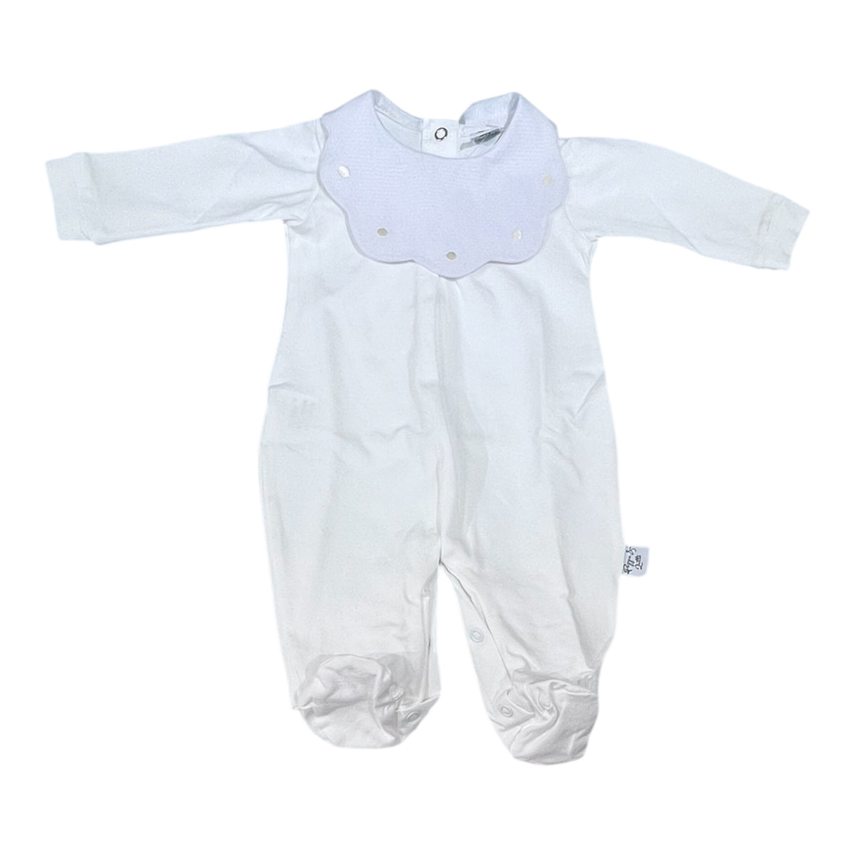 Pappa & Latte Tutina Nuvola Pois Cotone in Jersey Personalizzabile