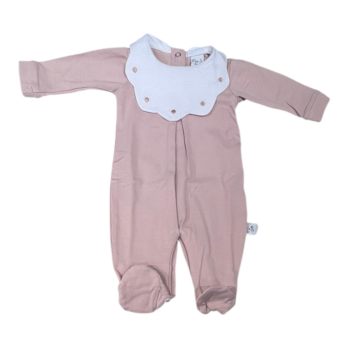 Pappa & Latte Tutina Nuvola Pois Cotone in Jersey Personalizzabile