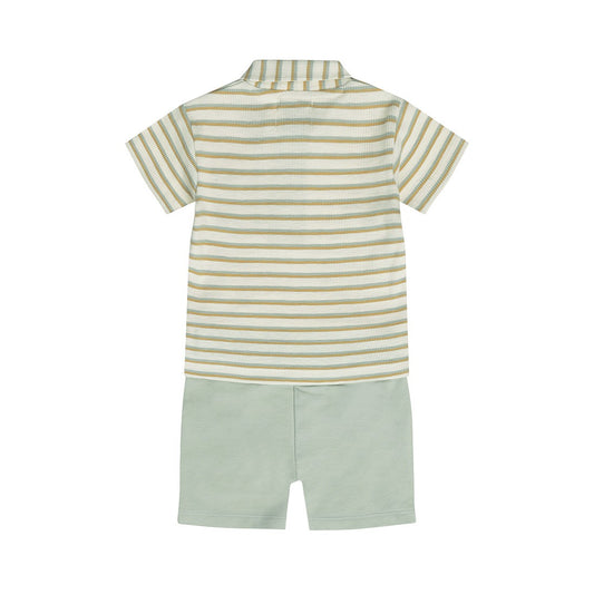 Dirkje Completo Polo e Short Con Dettagli Bottoncino in legno