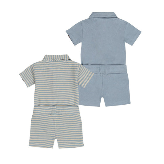 Dirkje Completo Polo Body e Short Rigato o Carta da Zucchero