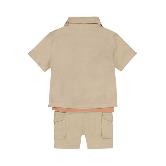 Dirkje Completo Neonato e Bambino Tre Pezzi con Camicia Piquet