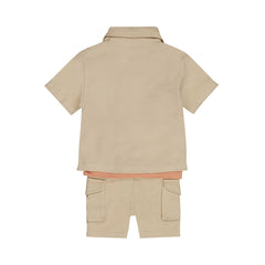 Dirkje Completo Neonato e Bambino Tre Pezzi con Camicia Piquet