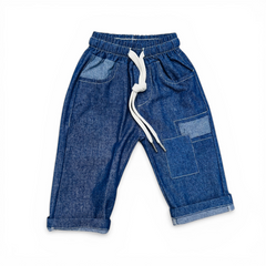 Completo Tre Pezzi Neonato e Bambino in Denim