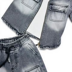 Rebel Completo in Jeans  Tre Pezzi Neonato e Bambino