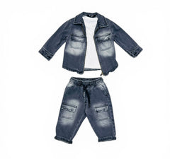 Rebel Completo in Jeans  Tre Pezzi Neonato e Bambino