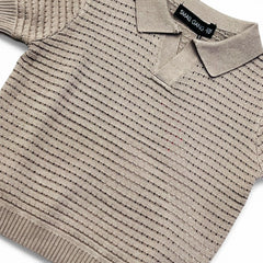 Polo in Filo Neonato Trama Bucherellata