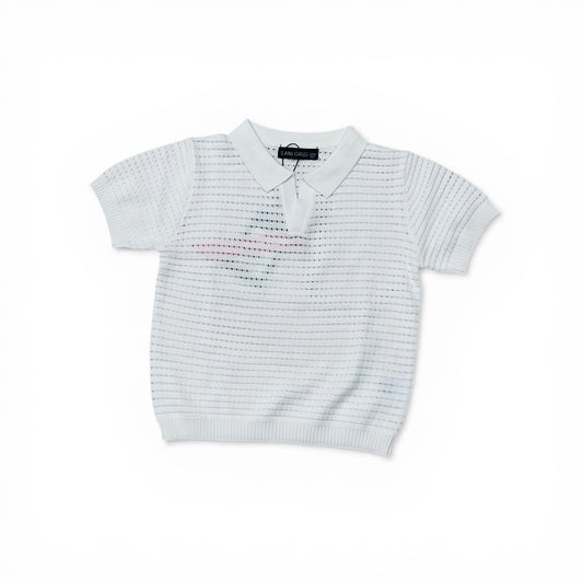 Polo in Filo Neonato Trama Bucherellata