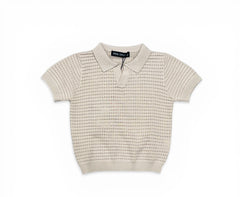 Polo in Filo Neonato Trama Bucherellata