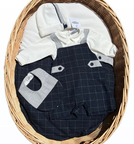 Le Chicche Completo Due Pezzi Salopette e Maglia in Caldo Cotone