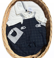 Le Chicche Completo Due Pezzi Salopette e Maglia in Caldo Cotone