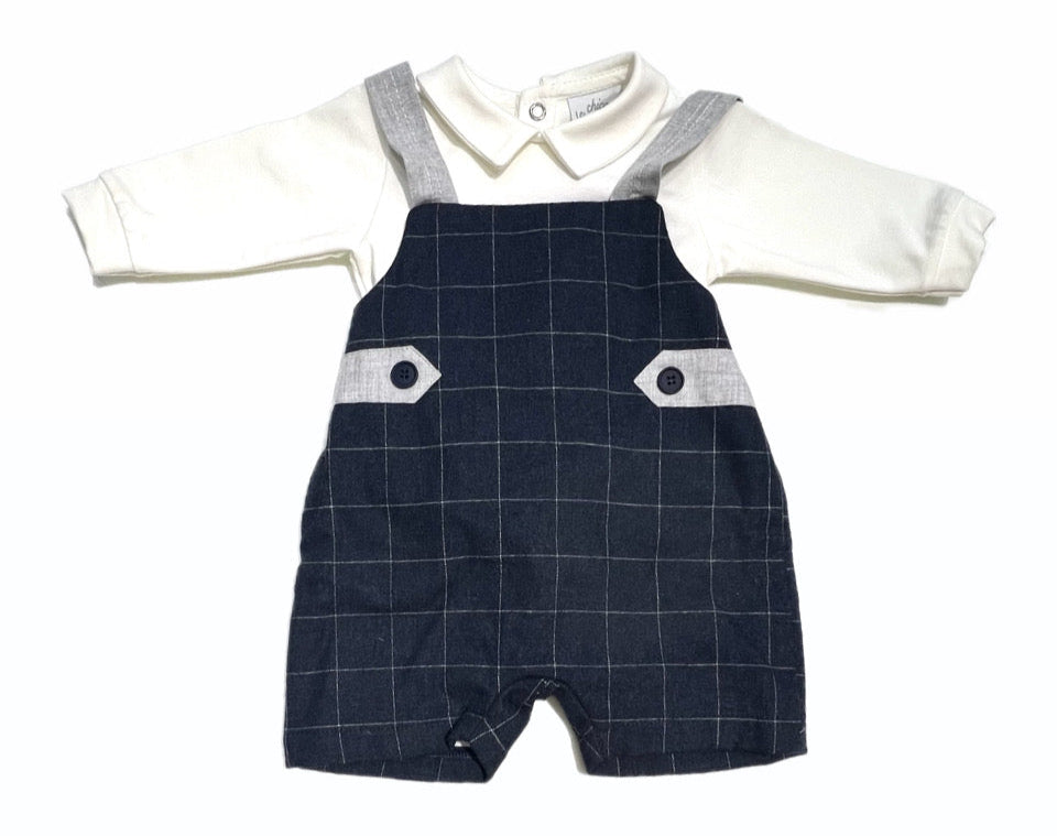 Le Chicche Completo Due Pezzi Salopette e Maglia in Caldo Cotone