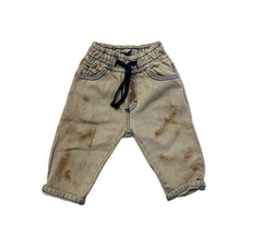 Rebel Jeans Sabbiato Macchiato con Elastico in Vita Da Neonato e Bambino