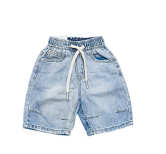 Bermuda Jeans Neonato con Elastico in Vita