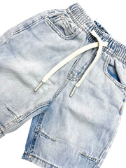 Bermuda Jeans Neonato con Elastico in Vita