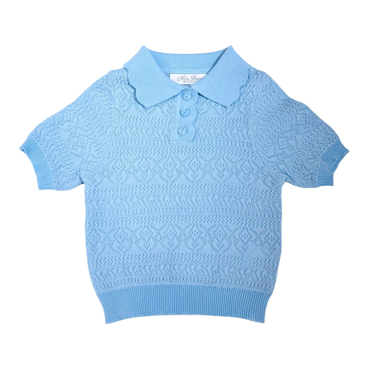 Polo in Filo Da Neonata Trama Lavorata