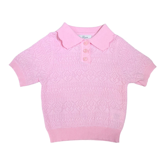 Polo in Filo Da Neonata e Bambina Trama Lavorata